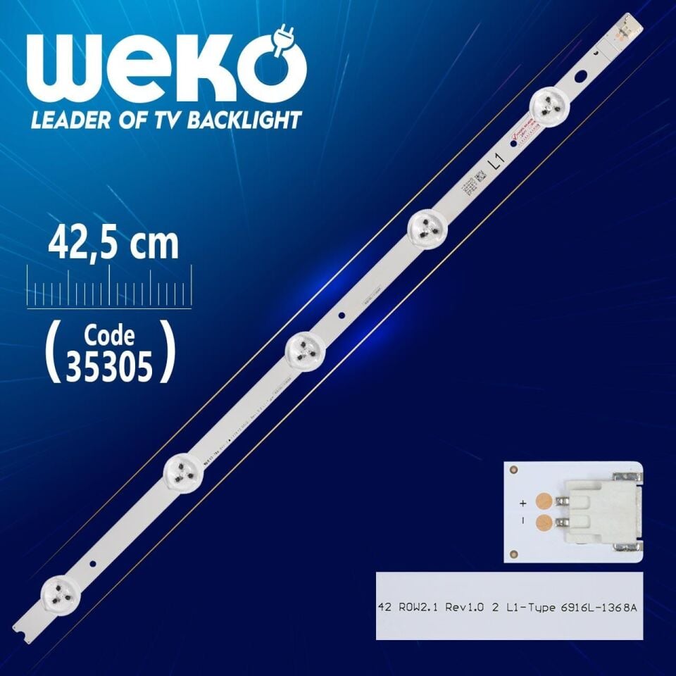 42'' ROW2.1 REV1.0 2 L2-TYPE 6916L-1368A - 42.5 Cm 5 Ledli - WK-369 Led Tv Bar