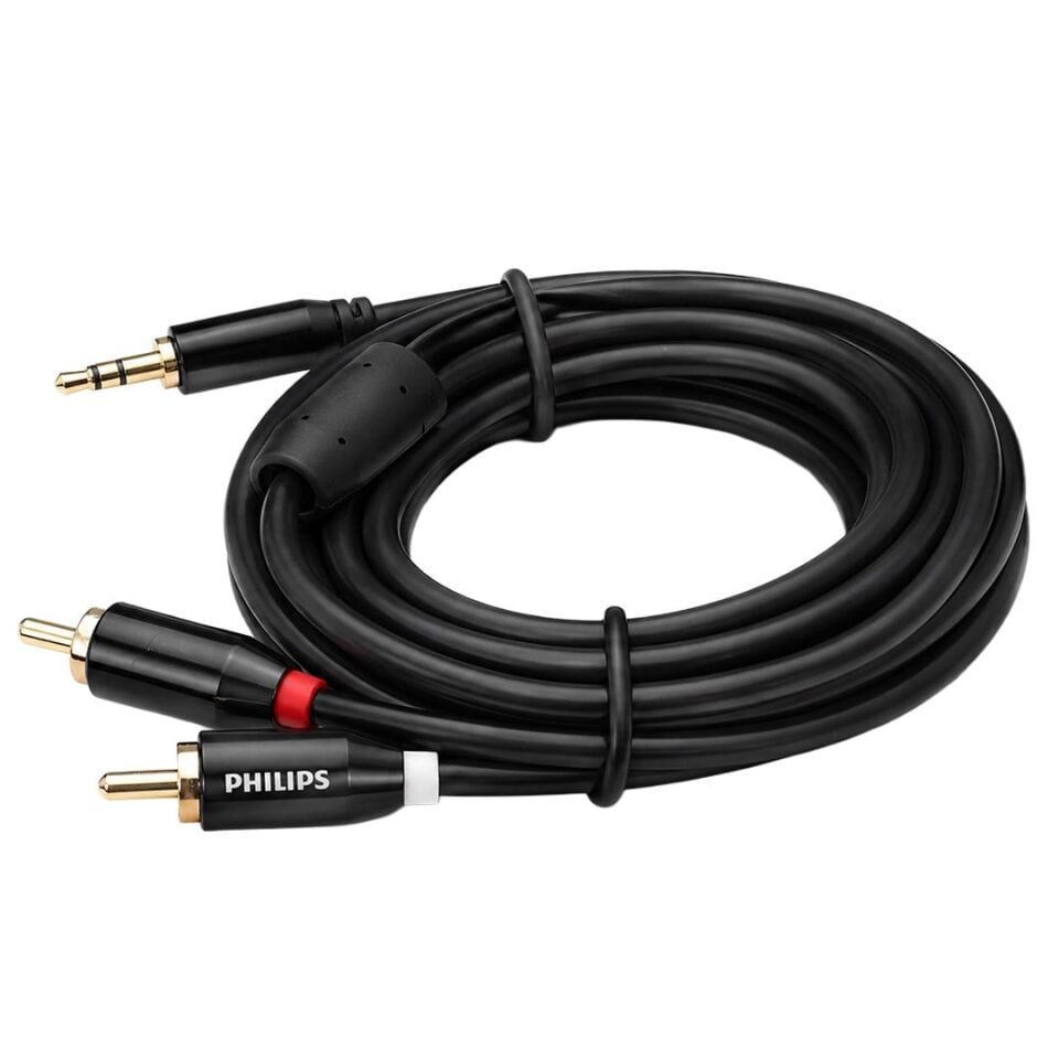 Philips SWR2121B/93 3.5Mm Stereo 2 RCA AUX Ses Kablosu 5 Metre