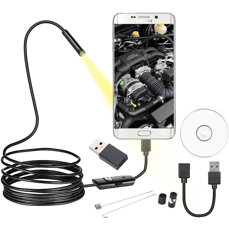 Powermaster 3İn1 8 Mm Işıklı 5 Metre Endeskop Yılan Kamera