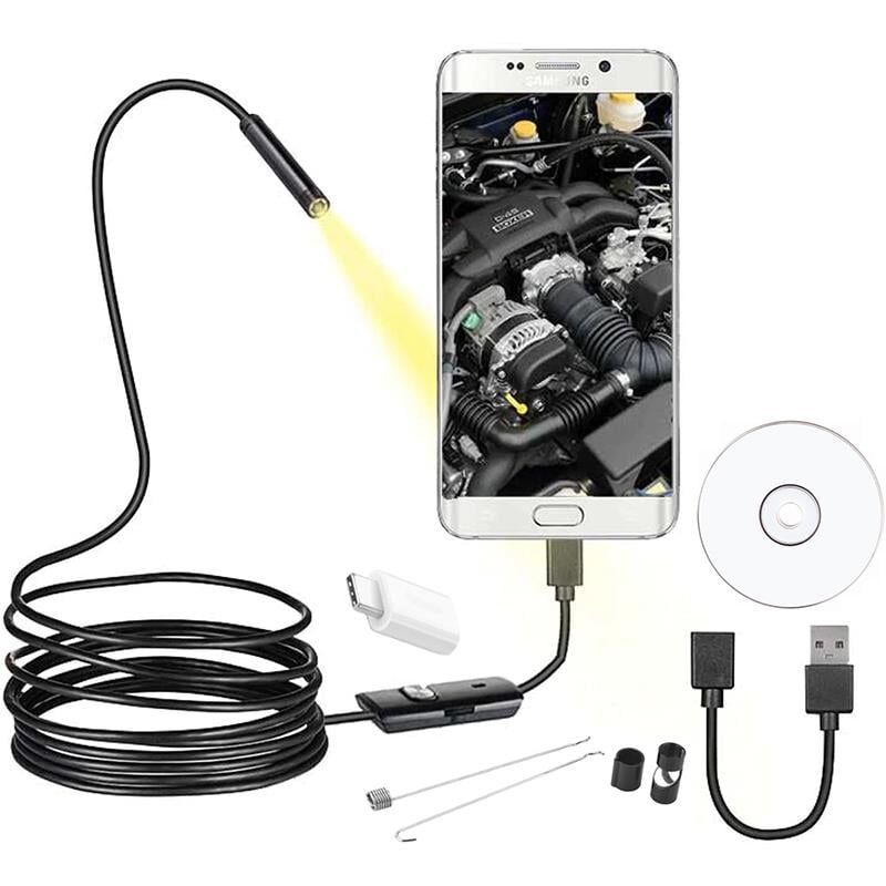 Powermaster 3İn1 8 Mm Işıklı 5 Metre Endeskop Yılan Kamera