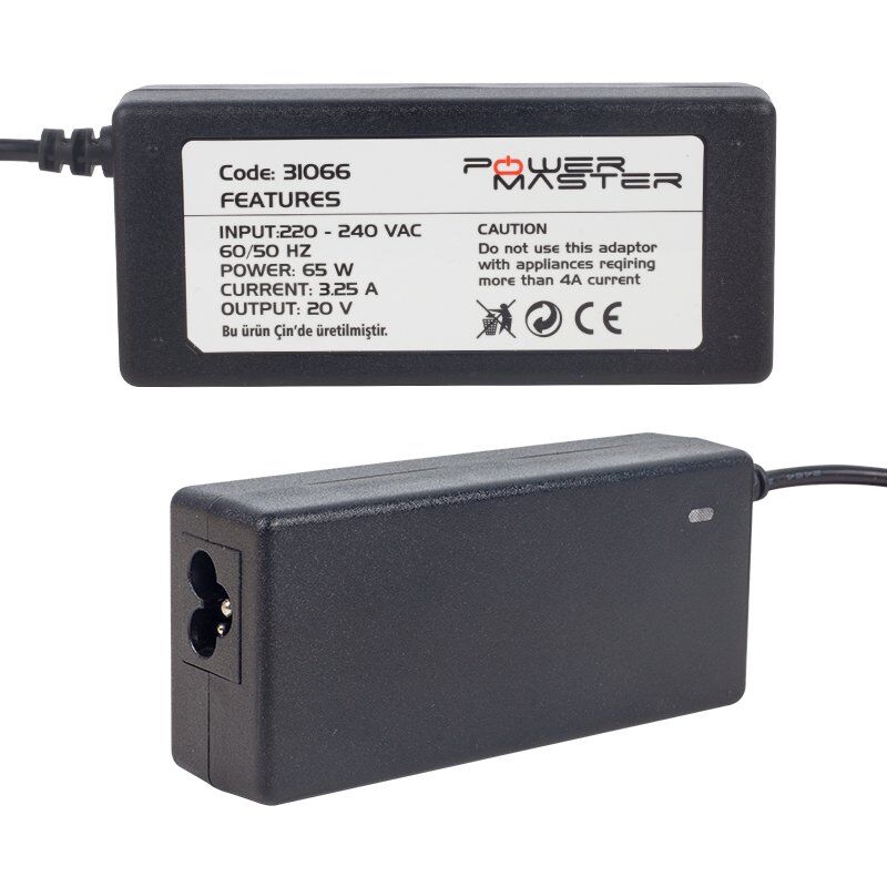 Powermaster PM-31066 20 Volt - 3.25 Amper 7.9*5.5 Mm Uçlu Adaptör (Lenovo Ibm Notebook)