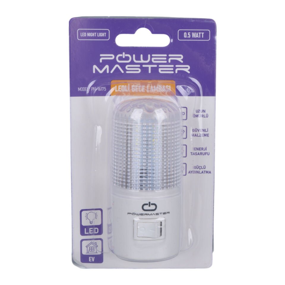 Powermaster QL-102 Ledli Anahtarlı Gece Lambası