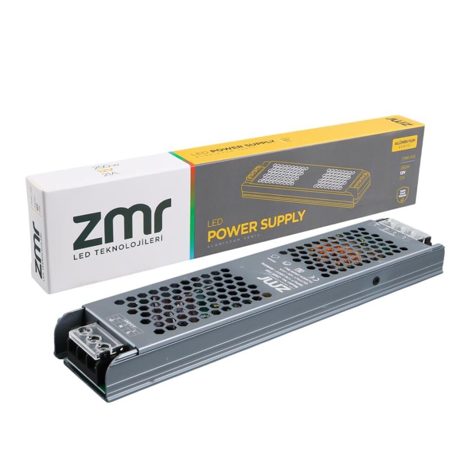 ZMR ZMR-705/B.00 12 Volt 20 Amper Slim Metal Kasa Adaptör