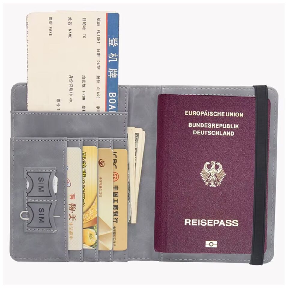 Sunup SN-26342 Amerika USA Kapaklı Suni Deri Pasaport Kılıfı