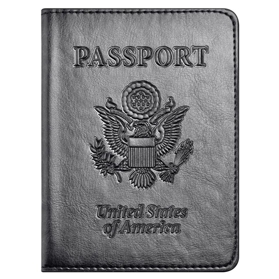 Sunup SN-26342 Amerika USA Kapaklı Suni Deri Pasaport Kılıfı