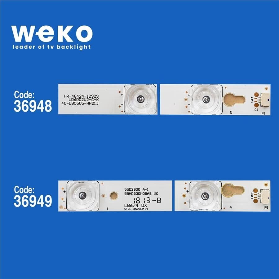 Wkset-6246 36948X4 36949X4  Tot_55D2900_4X4+4X5_3030C_D6T-2D1_A/B  8 Adet Led Bar