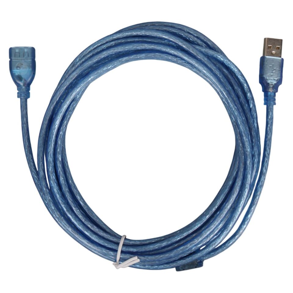 Powermaster 5 Metre Şeffaf USB Uzatma Kablosu