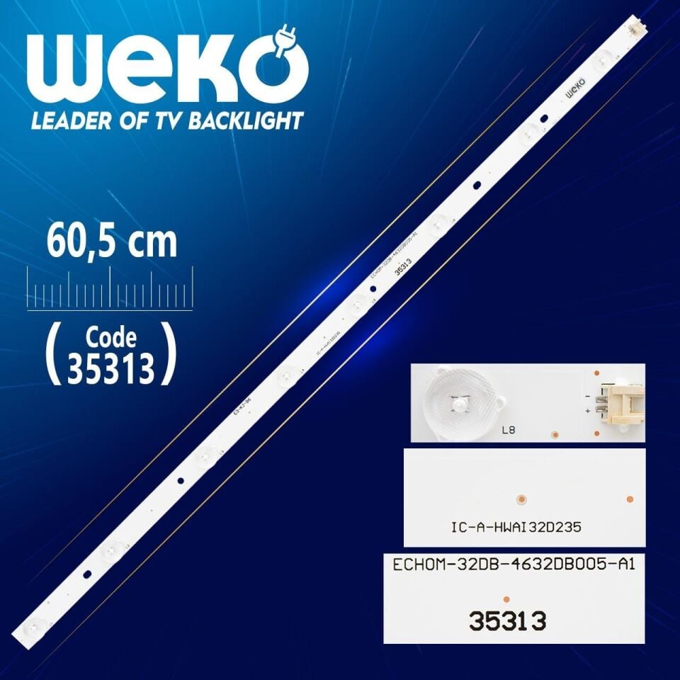 IC-A-HWAI32D235 - ECHOM-32DB-4632DB008-A1 - E3-KL-B6 - 60.5 Cm - WK-313 Led Tv Bar