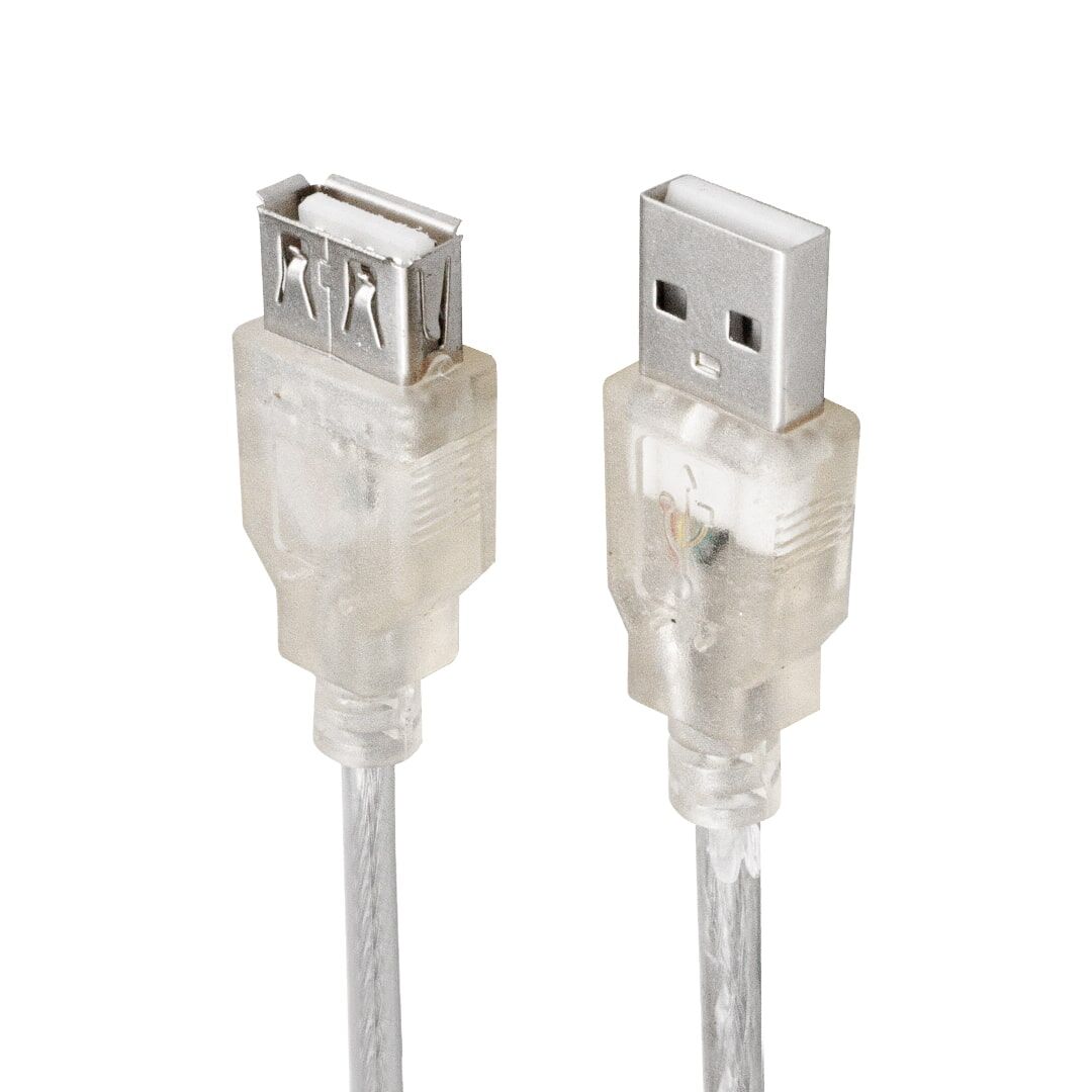 Powermaster 5 Metre Şeffaf USB Uzatma Kablosu