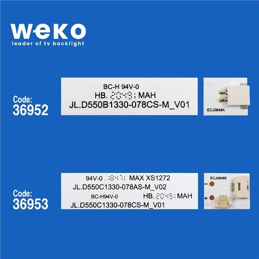 Wkset-6248 36952X2 36953X2 Jl.D550B/C1330-078As-M_V02 4 Adet Led Bar (11+12Lens)