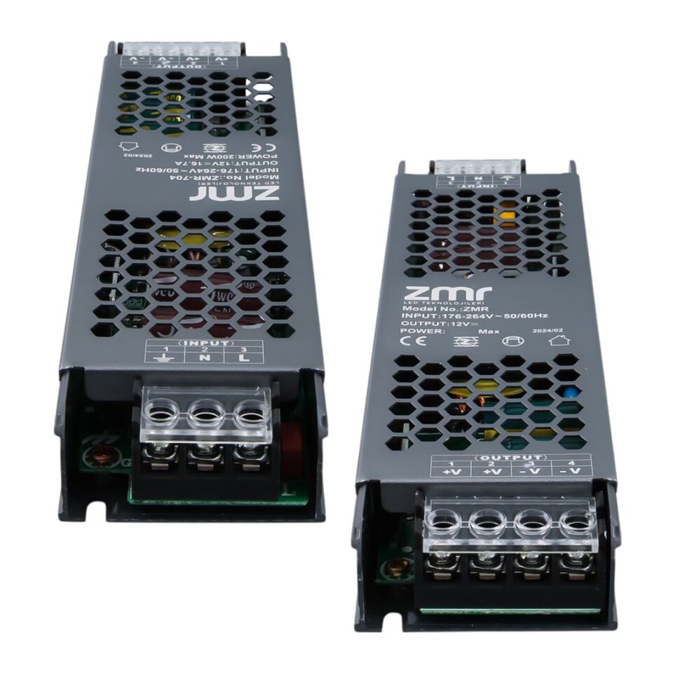Zmr Zmr-706/B.00 12 Volt 33 Amper Slım Metal Kasa Adaptör
