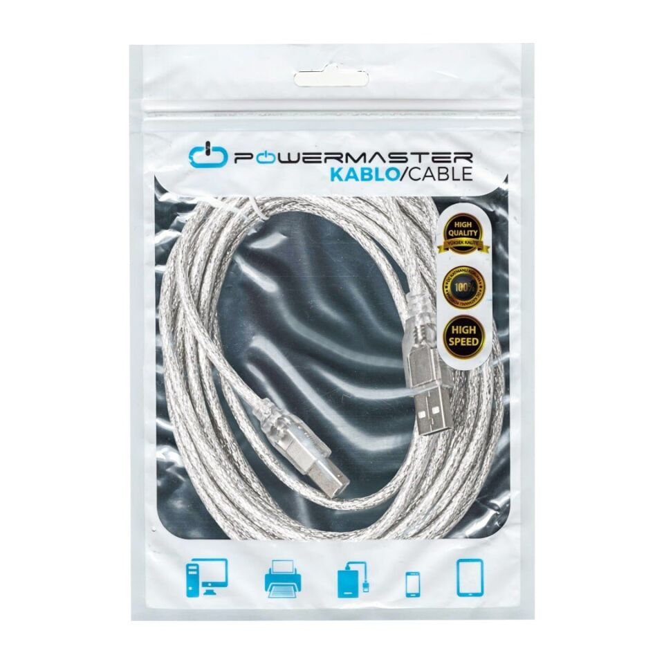 PowerMaster 5 Metre Usb 2.0 Yazıcı Kablosu