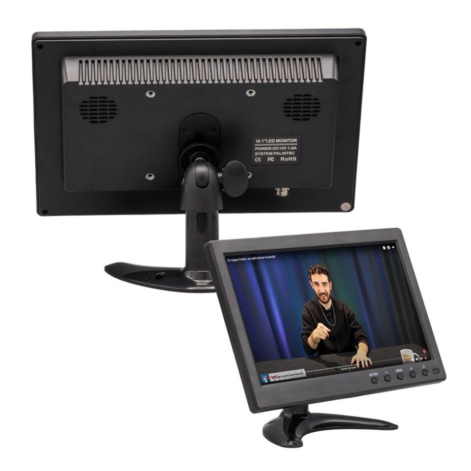 Powermaster PM-6092 12 Volt Çıkışlı 10.1'' Monitör