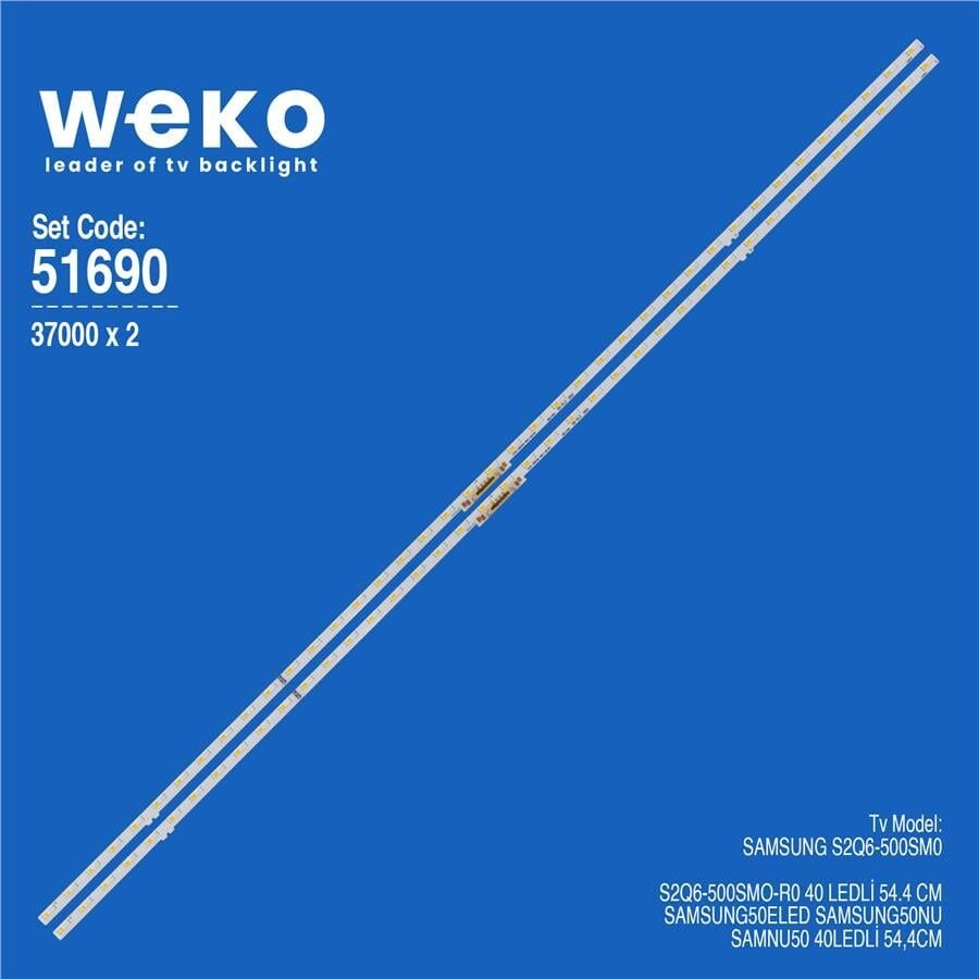 Wkset-6690 37000X2  S2Q6-500Sm0-R0 2 Adet Led Bar Two Color (İki Renk) (40Led)