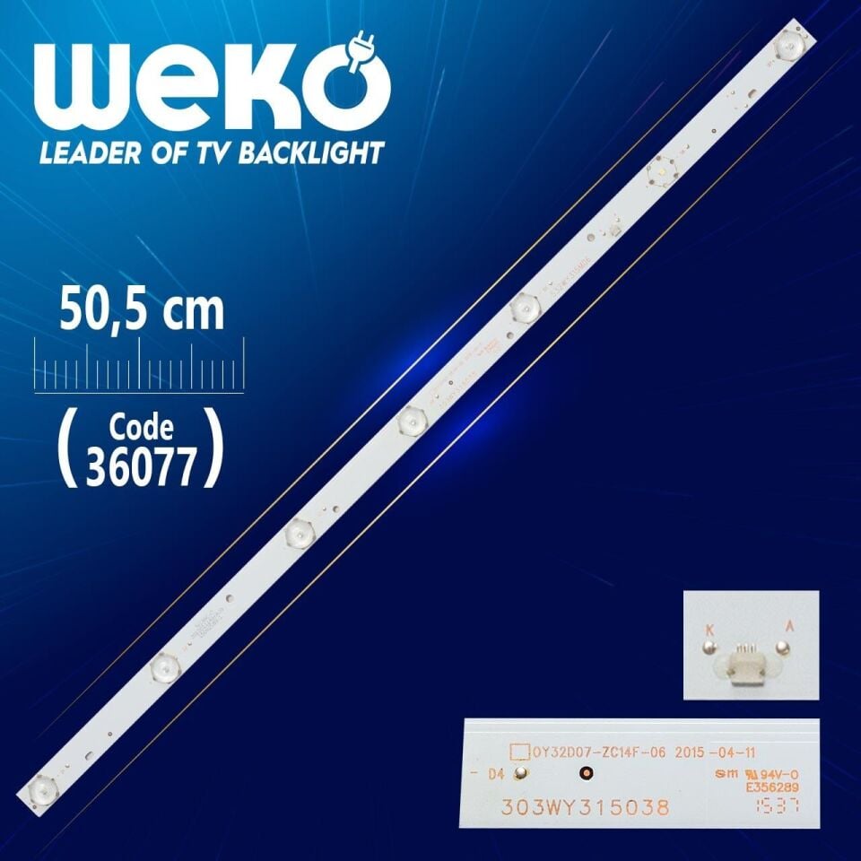 0732D07-ZC14F-06 532WY315M06 50.5 Cm Tv Led Bar