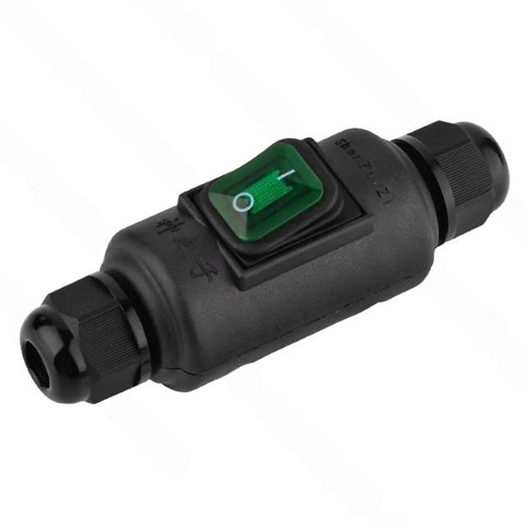 Powermaster PM-26935 4 Pin Su Geçirmez Siyah Kablo Switch
