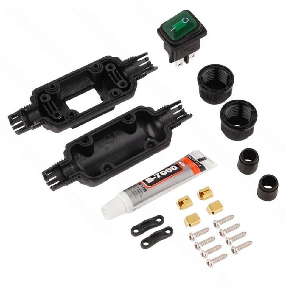 Powermaster PM-26935 4 Pin Su Geçirmez Siyah Kablo Switch