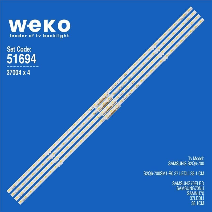 Wkset-6694 37004X4 S2Q6-700Sm1-R0 4 Adet Led Bar Two Color (İki Renk) (37Led)