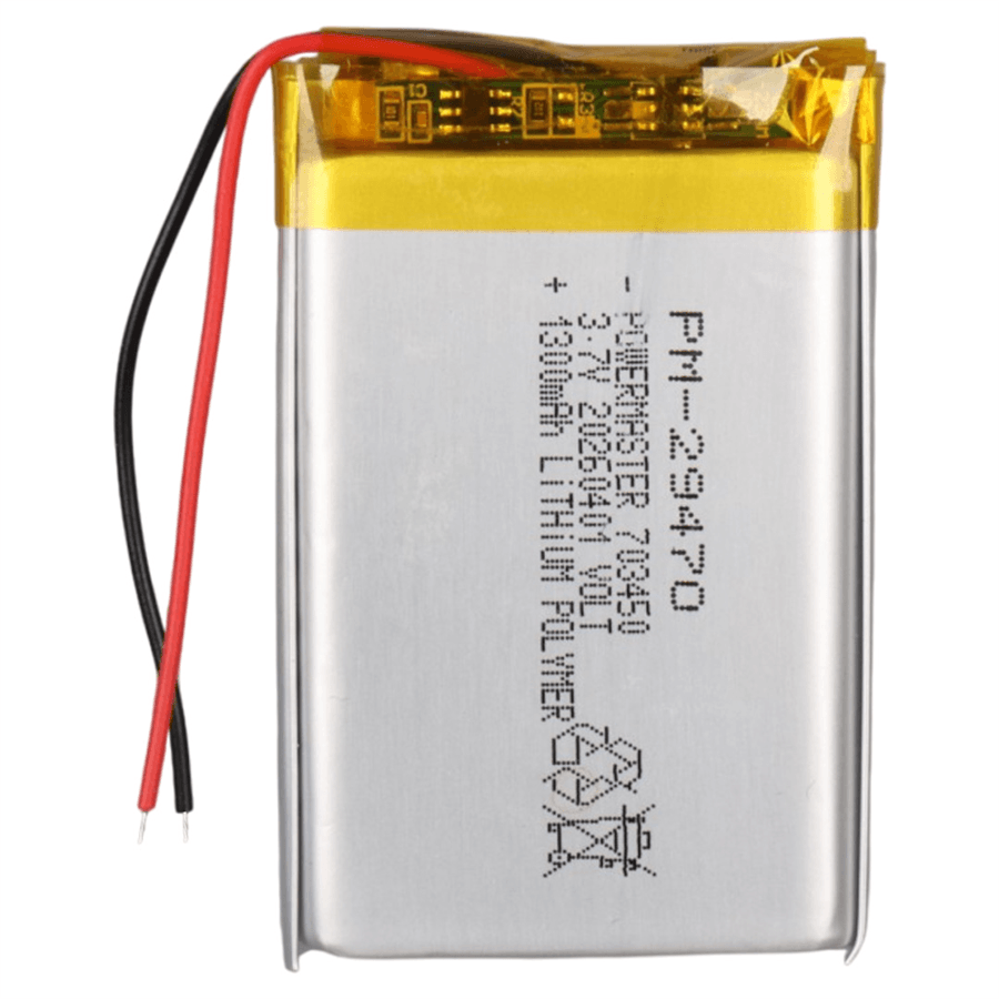 Powermaster PM-29470 3.7V 1.300Mah 703450 Soketsiz Lityum Polimer (Li-Po) Batarya Şarj Edilebilir Pil