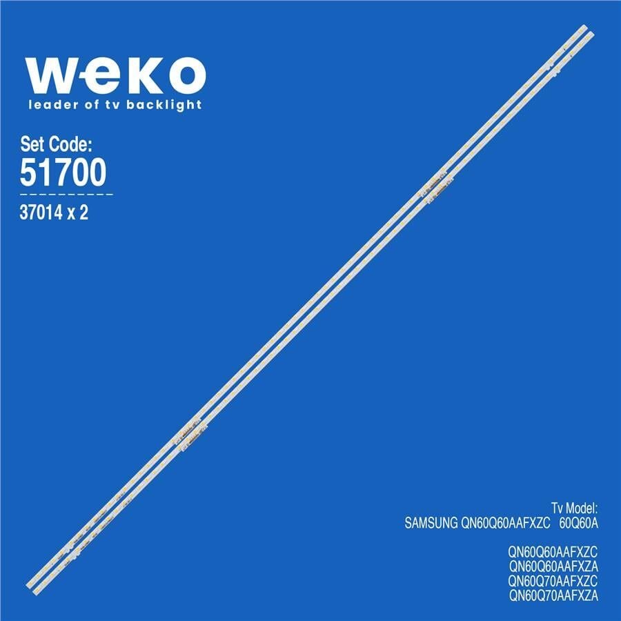 Wkset-6700 37014X2 Bn96-52590A Rev00 Es60svqfpbga72 2 Adet Led Bar Çift Soket (72Led)