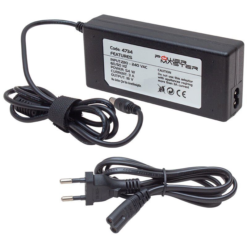 Powermaster PM-4734 18 Volt - 3 Amper 5.5*2.5 Mm Uçlu Santral Adaptörü