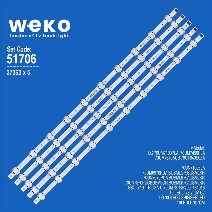 Wkset-6706 37360X5 Ssc_Y19_Trıdent_70Um73_S 5 Adet Led Bar