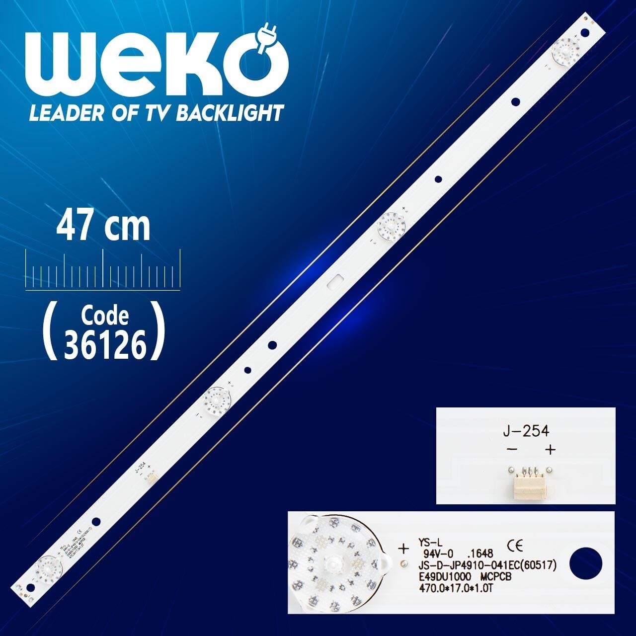 JS-D-JP4910-041EC (60517) - (4 LEDLİ) - 47CM - Tv Led Bar