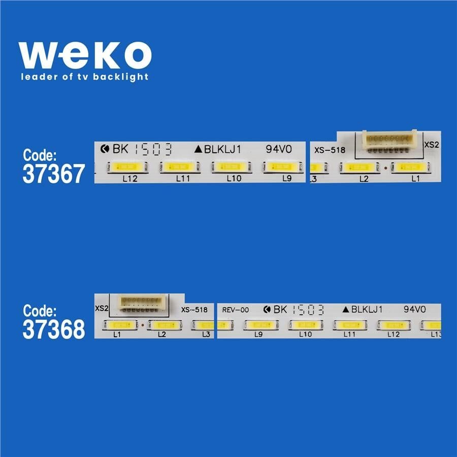 Wkset-6712 37367X1 37368X1 Konka Kdl49xs716an L/R 2 Adet Led Bar (56Led)