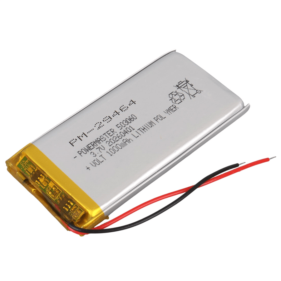 Powermaster PM-29464 3.7V 1.000Mah 503060 Soketsiz Lityum Polimer (Li-Po) Batarya Şarj Edilebilir Pil