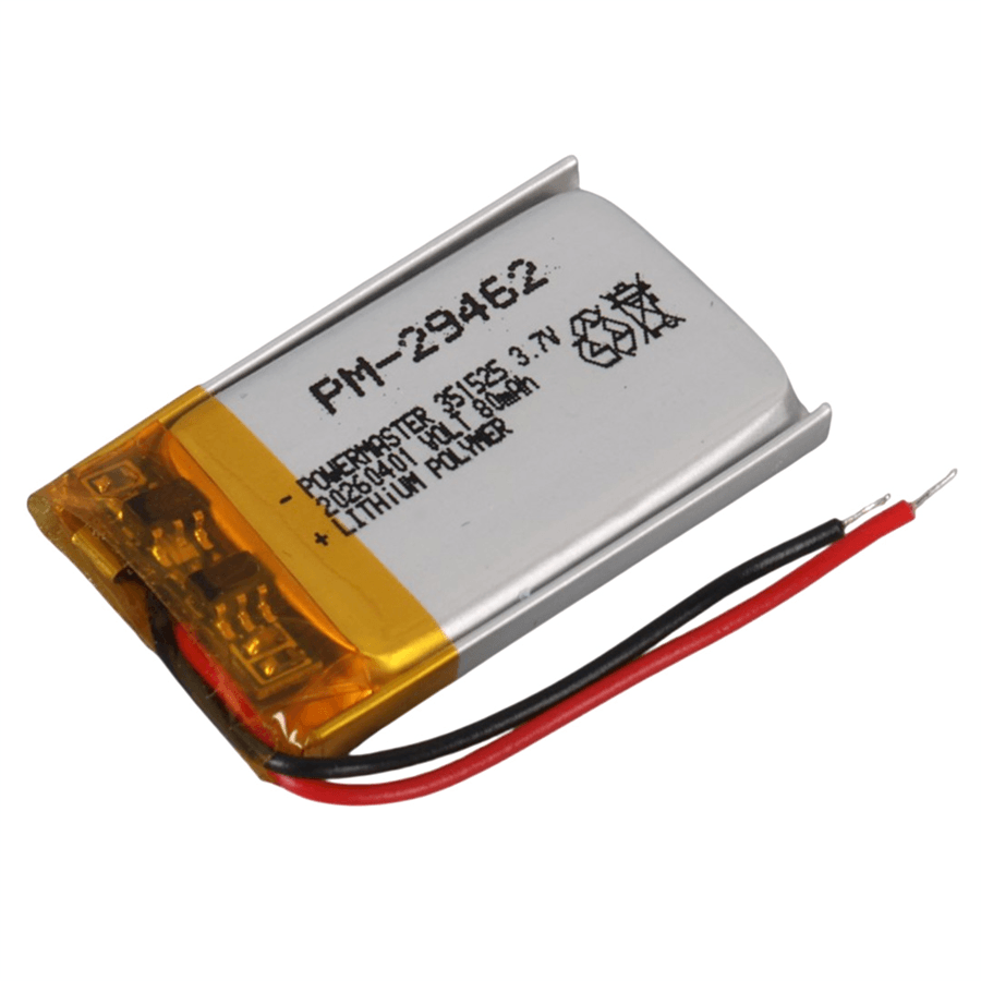 Powermaster PM-29462 3.7V 80Mah 351525 Soketsiz Lityum Polimer (Li-Po) Batarya Şarj Edilebilir Pil