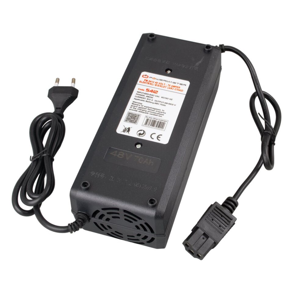 PowerMaster PM-5412 48 Volt - 70 Amper Elektrikli Bisiklet Şarj Cihazı