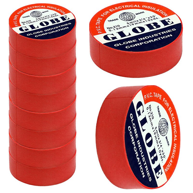 Globe 0.13Mmx19Mm İzole Bant 10'lu Kırmızı