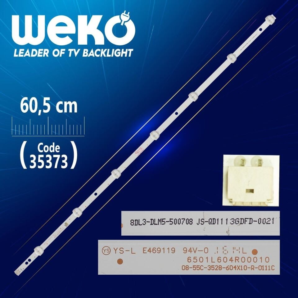 6501L604R00010 - 08-55C-3528-604X10-R-0111C - 8DL3-DLM5-500708 - 60.5 Cm 7 Ledli - (WK-980) Tv Led Bar