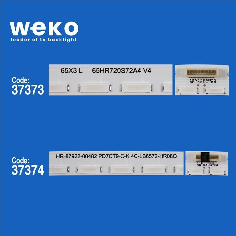 Wkset-6717 37373X1 37374X1 65Hr720s72a4 /B4 V4 2 Adet Led Bar (72Led)