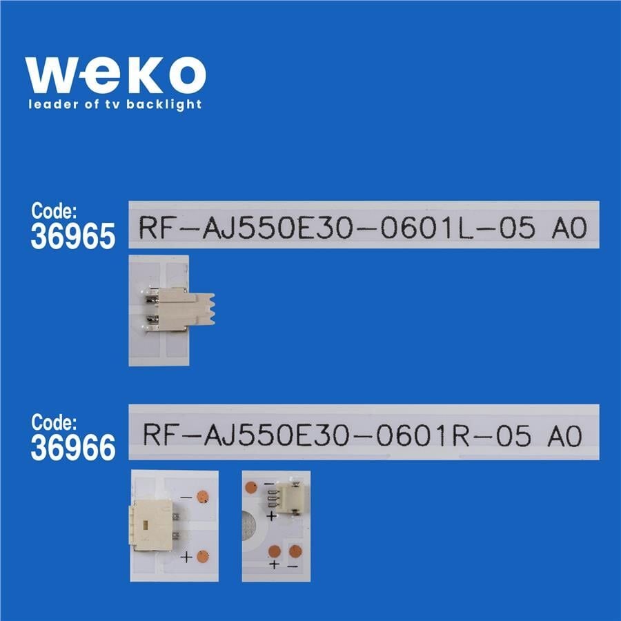 Wkset-6264 36965X6 36966X6 Rf-Aj550e30-0601L/R 12 Adet Led Bar