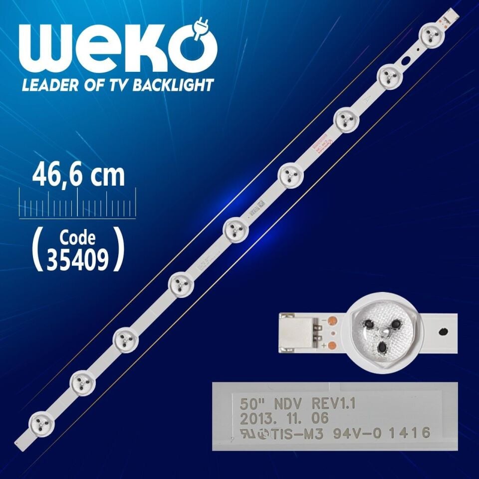 50'' NDV REV1.1 - A TYPE - 46.6 Cm 9 Ledli - WK-993 Led Tv Bar