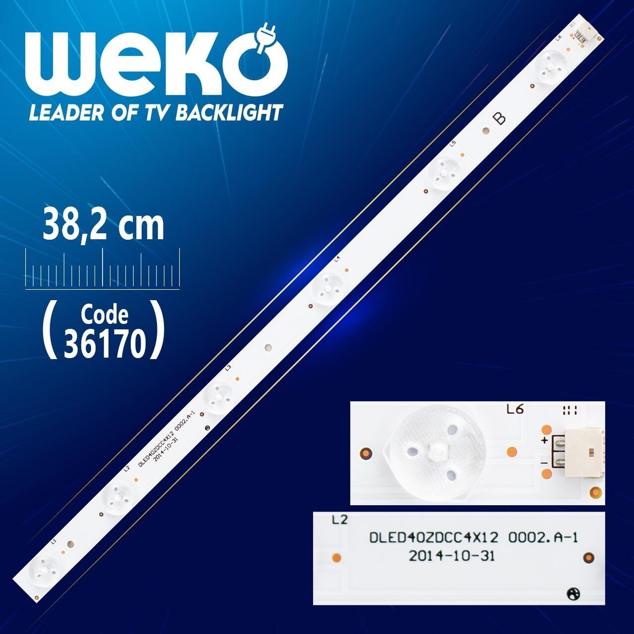 DLED40ZDCC4X12 0002.A-1 (6 LEDLİ) - 38,2 CM - Tv Led Bar