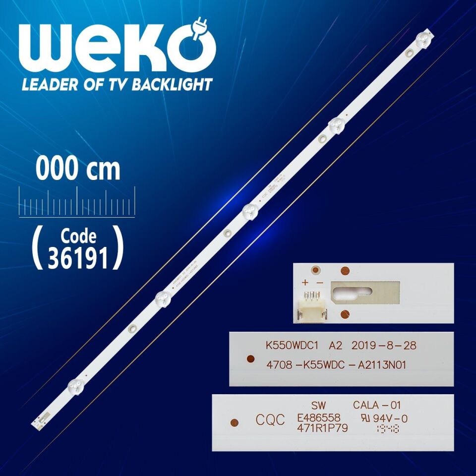 K550WDC1 A2 4708-K550WD-A2113N01 5 Ledli 6V Tv Led Bar