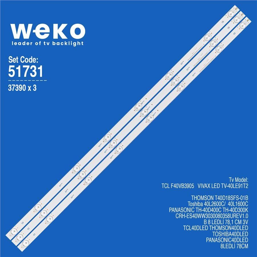 Wkset-6731 37390X3  Crh-Es40ww3030080358urev1.0 B  3 Adet Led Bar