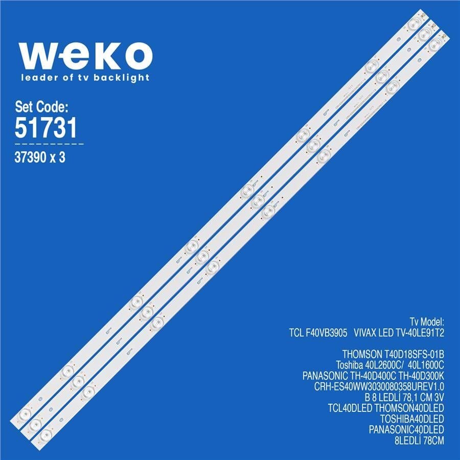 Wkset-6731 37390X3  Crh-Es40ww3030080358urev1.0 B  3 Adet Led Bar
