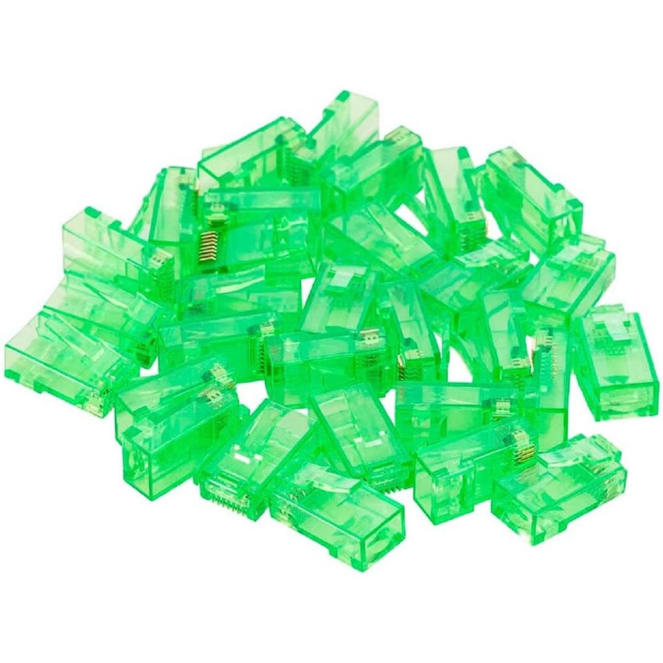Powermaster PM-22703 RJ45 CAT6 8P/8C Yeşil Soket (100'lü Paket)