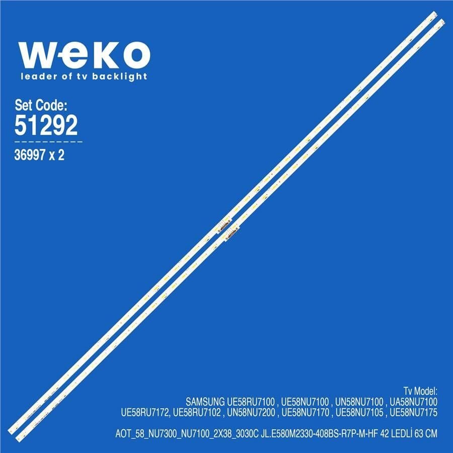 Wkset-6292 36997X2 Aot_58_Nu7300_Nu7100_2X38_3030C 2 Adet Led Bar (42Led)