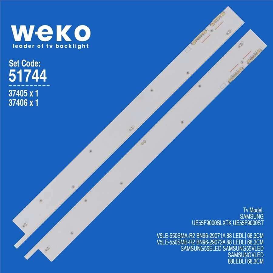 Wkset-6744 37405X1 37406X1 V5le-550Sma/B 2 Adet Led Bar (88Led) Çift Soket