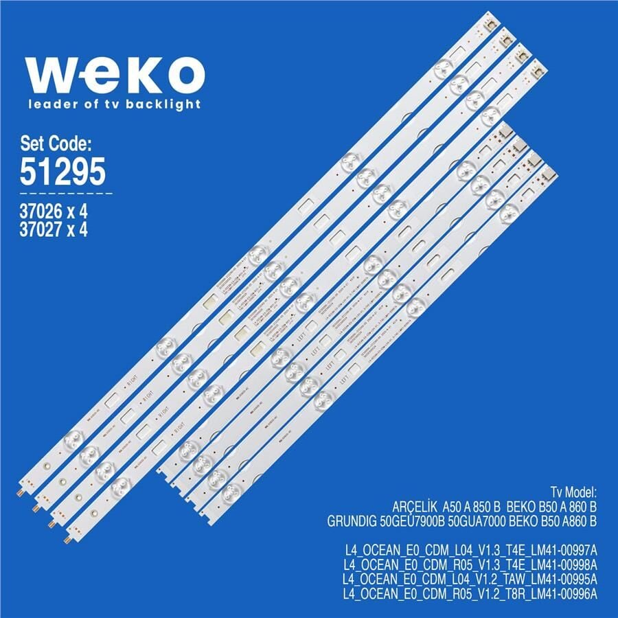 Wkset-6295 37026X4 37027X4 Se50d09l/R-Zc22ag-03 8 Adet Led Bar