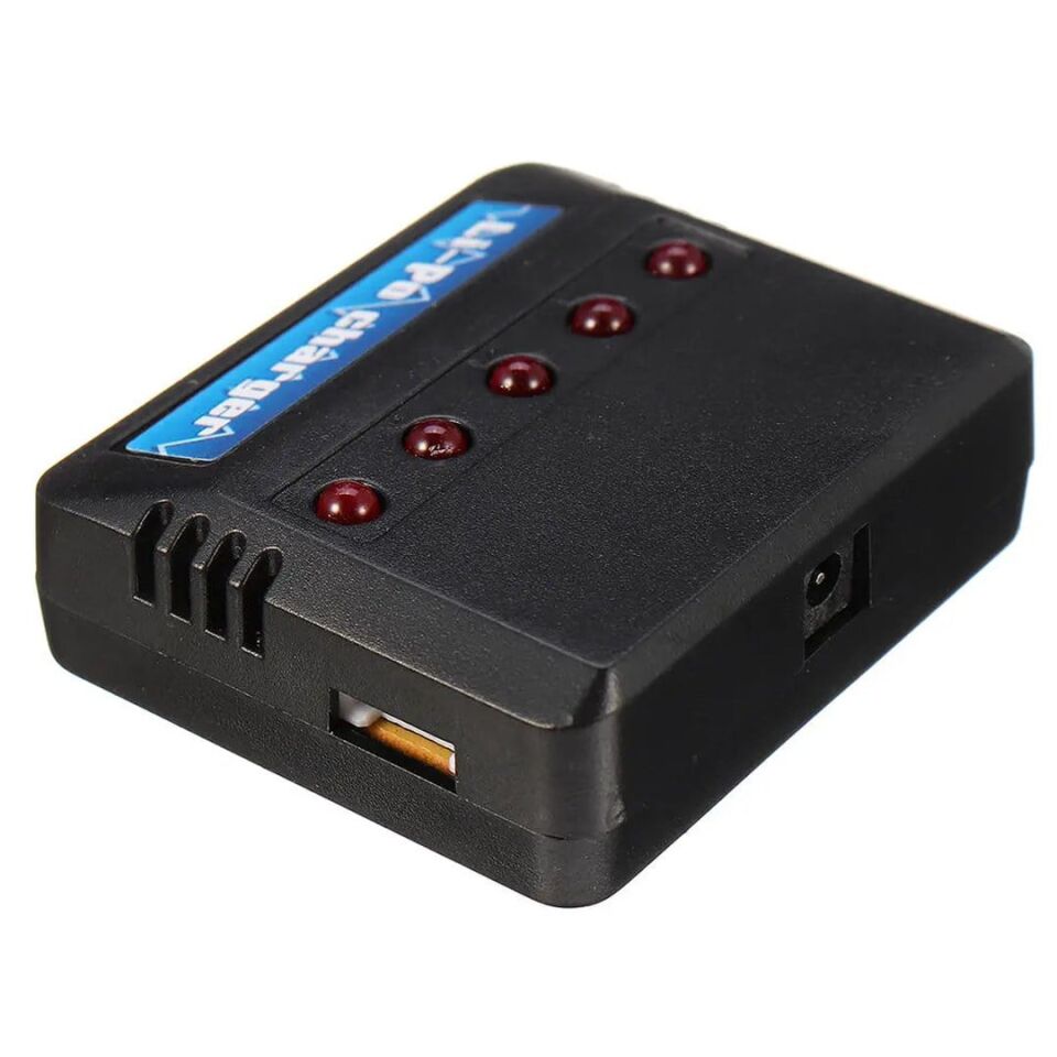 Powermaster PM-29139 Siyah 3.7V 1S USB 5İn1 Lityum Polimer (Li-Po) Pil Batarya Şarj Cihazı