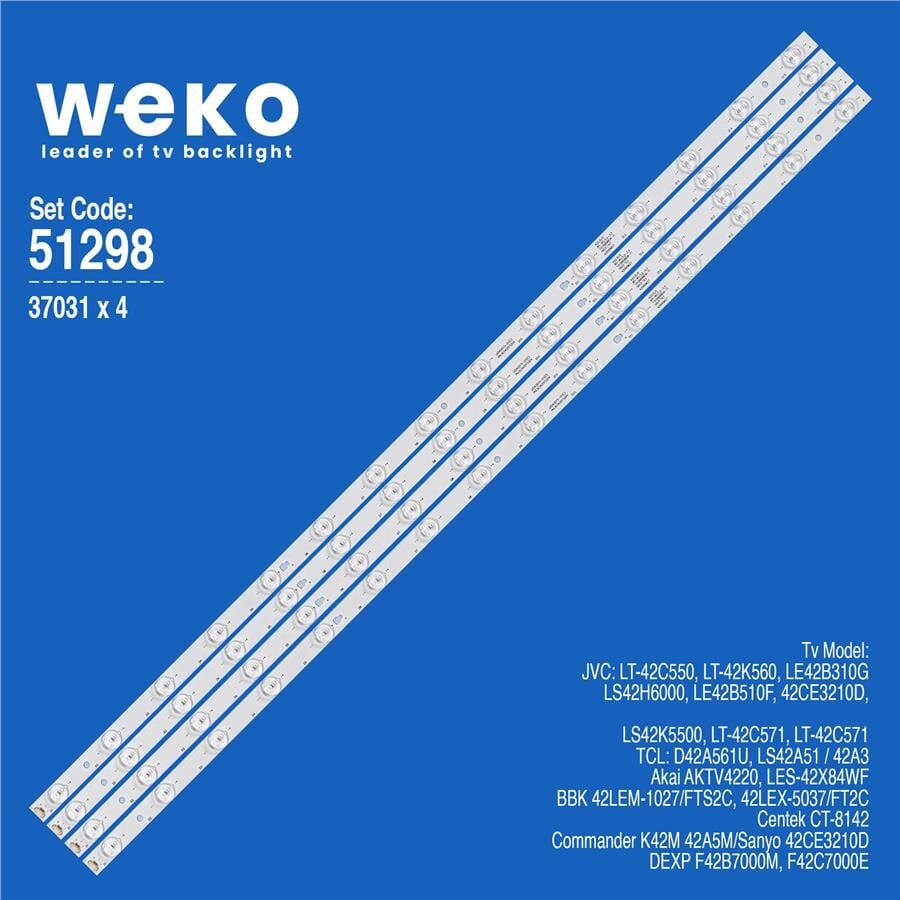 Wkset-6298 37031X4 Led42d15-01 (C) 3034201520V 4 Adet Led Bar