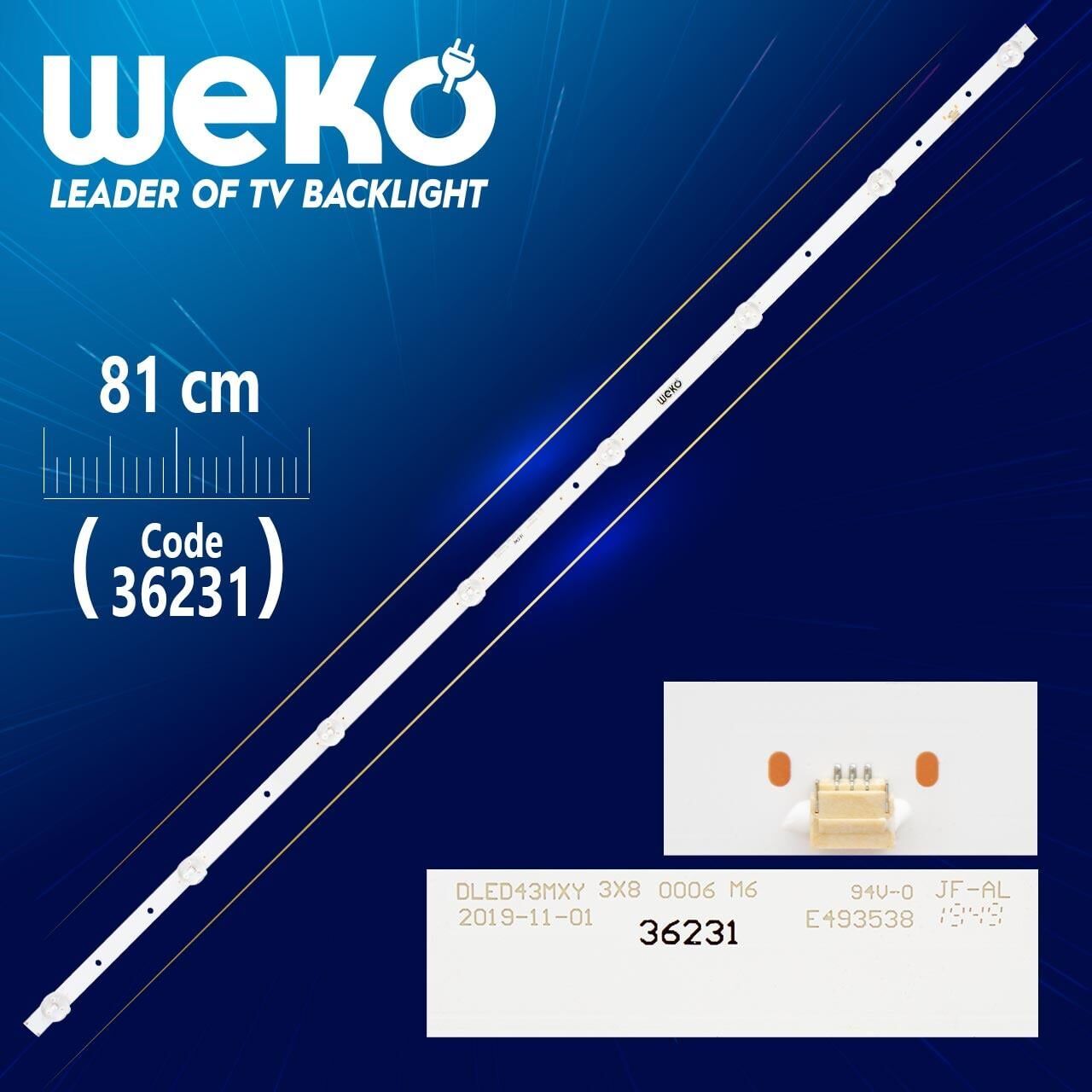 DLED 43MXY 3X8 0006 M6 8 LEDLİ 81 Cm Tv Led Bar