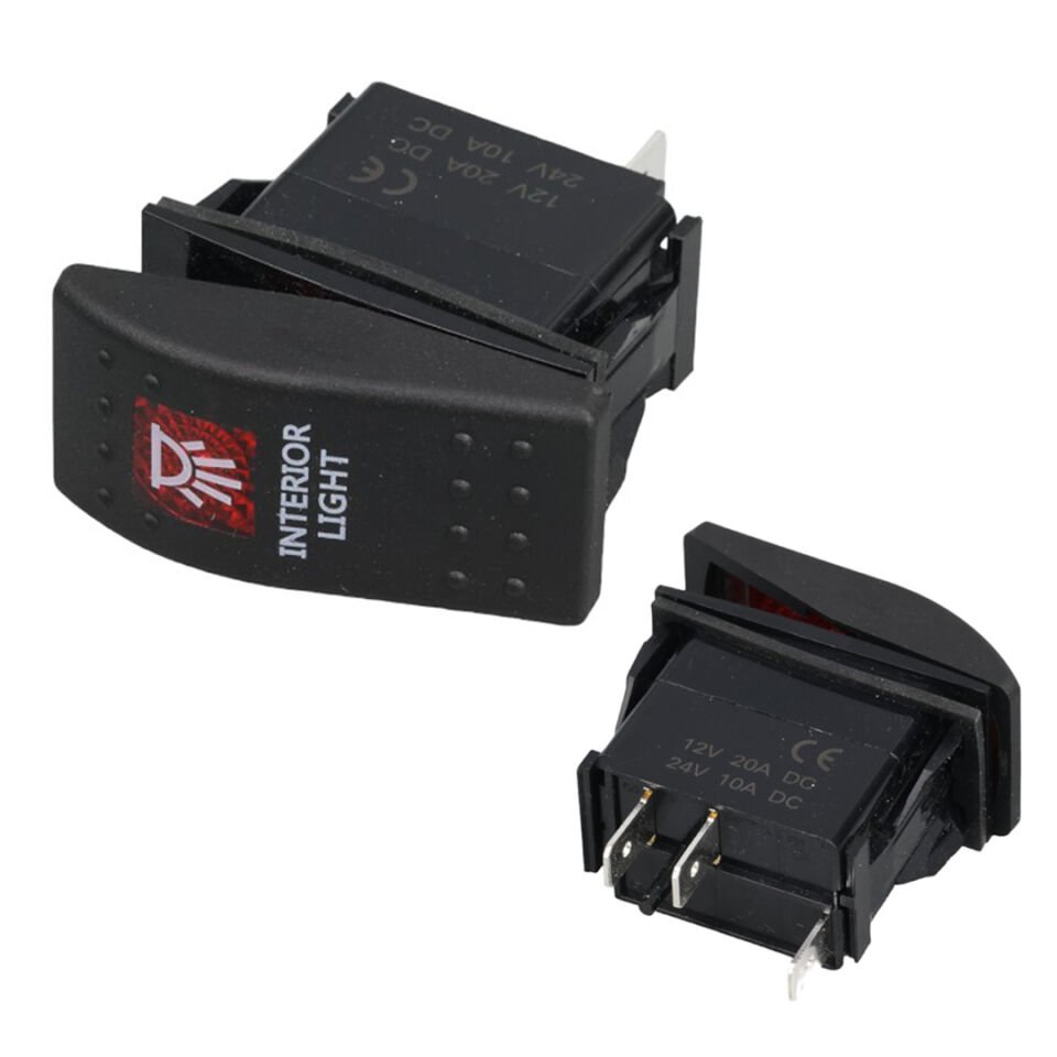 Powermaster ﻿Işıklı 3 Pinli On-Off 12-24V Marin Switch
