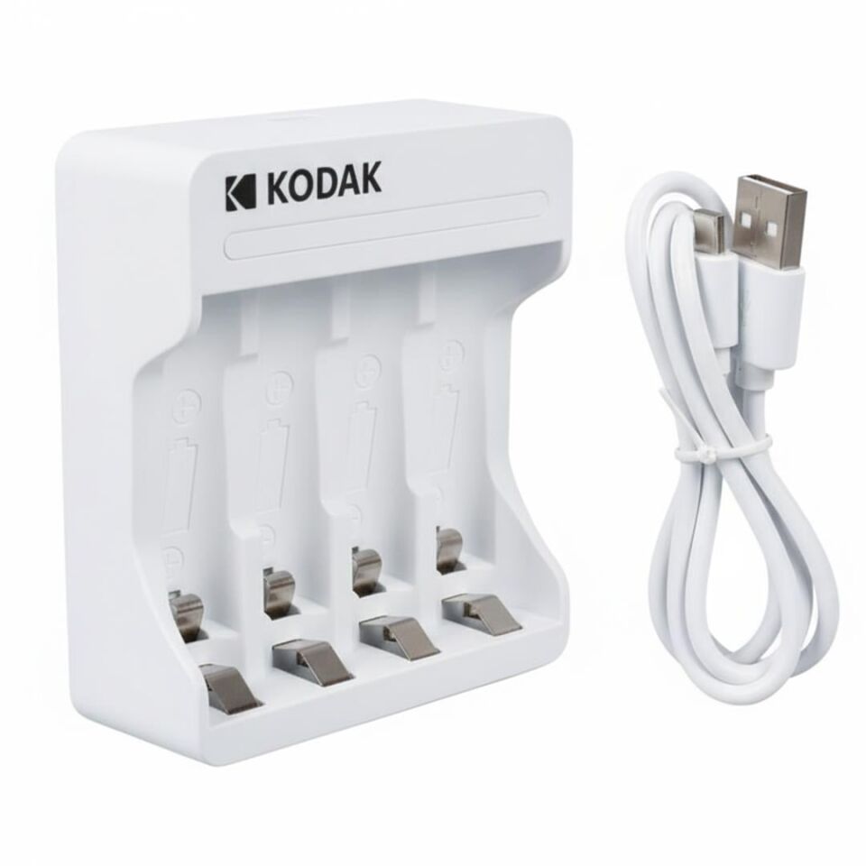 Kodak KD-29490 4'Lü AA/AAA Ni-MH Otomatik Hızlı Pil Şarj Cihazı