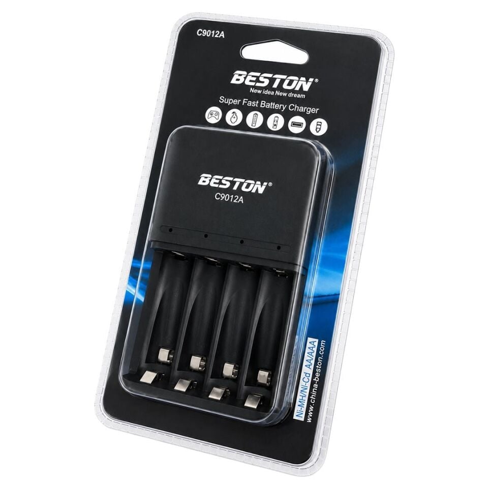 Beston C9012A AA/AAA Ni-MH/Ni-Cd Akıllı Hızlı Pil Şarj Cihazı